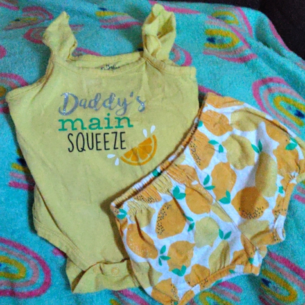 Baby Essentials, 12 Month, Yellow Lemon two piece